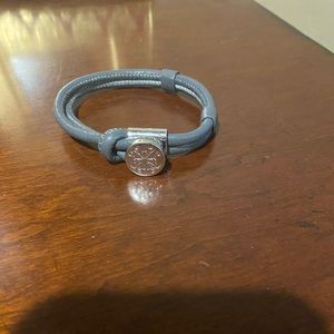Rustic cuff grey bracelet